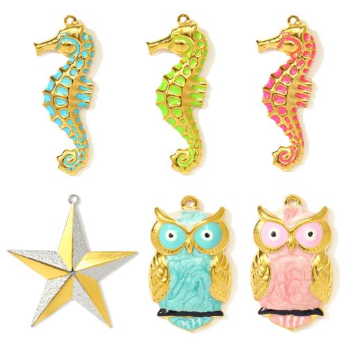 Edelstahl Tieranhänger, 304 Edelstahl, plattiert, DIY & Emaille, keine, 3PCs/Tasche, verkauft von Tasche