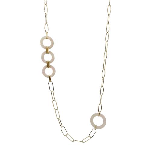 Collar de acero inoxidable de la joyería, acero inoxidable 304, con Acrílico, chapado en color dorado, más colores para la opción, Vendido por UD