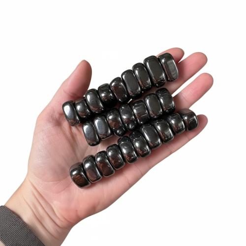 Magnetic Hematite Beads, DIY & with magnetic, black, 20-25mm, Sold By KG