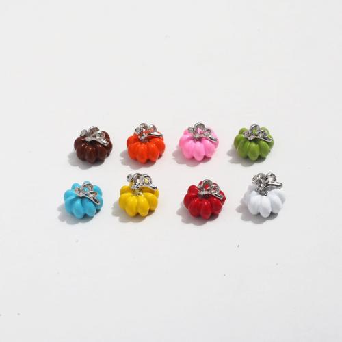 Tibetan Style émail Pendants, alliage de zinc, Citrouille, Placage, DIY, plus de couleurs à choisir, 10mm, Vendu par PC