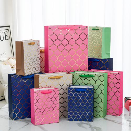 Shopping Eco Grocery Tote Bag , Cardboard, different size for choice & gold accent, more colors for choice, Sold By PC