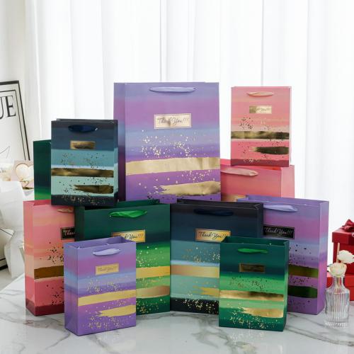 Shopping Eco Grocery Tote Bag , Cardboard, different size for choice & gold accent, more colors for choice, Sold By PC