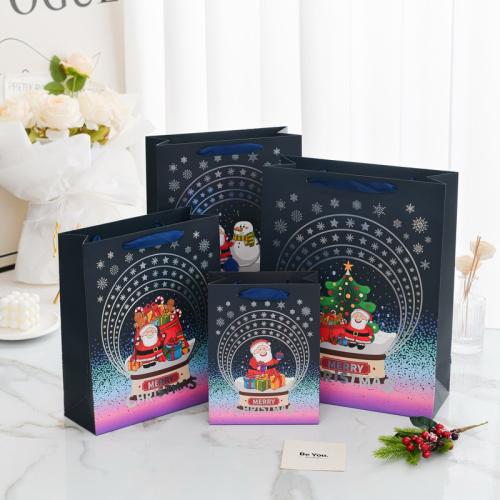 Christmas Gift Bag, Cardboard, printing, Christmas Design & different size for choice, more colors for choice, Sold By PC