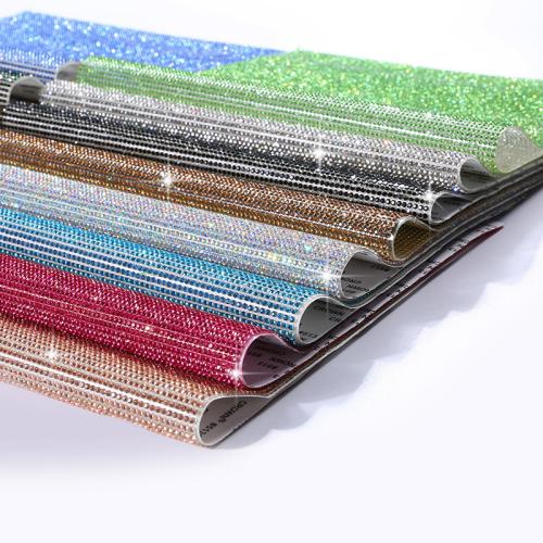 Glass Rhinestone Sticker Paper, DIY, more colors for choice, 200x400mm, Sold By PC