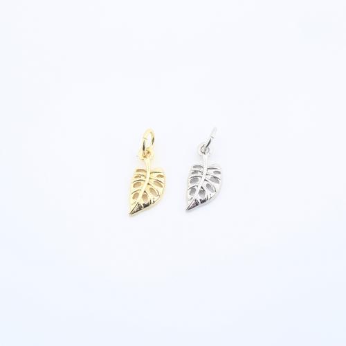 Brass Jewelry Pendants, Leaf, plated, DIY, more colors for choice, 12x6x2mm, Sold By PC