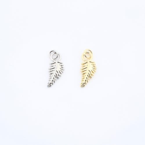 Brass Jewelry Pendants, Leaf, plated, DIY, more colors for choice, 15x6x2mm, Sold By PC