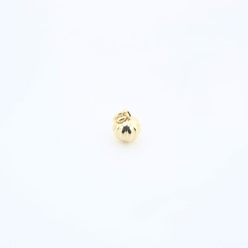 Brass Jewelry Pendants, Round, plated, DIY, golden, 8x6x6mm, Sold By PC