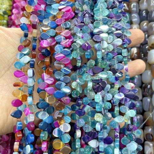 Agate Beads, DIY, more colors for choice, 5x8mm, Sold Per 38 cm Strand