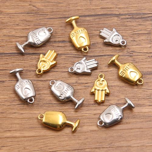 Edelstahl Schmuck Anhänger, 304 Edelstahl, plattiert, DIY, keine, 10PCs/Tasche, verkauft von Tasche