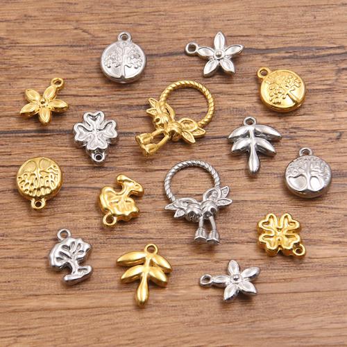 Edelstahl Schmuck Anhänger, 304 Edelstahl, plattiert, DIY, keine, 10PCs/Tasche, verkauft von Tasche