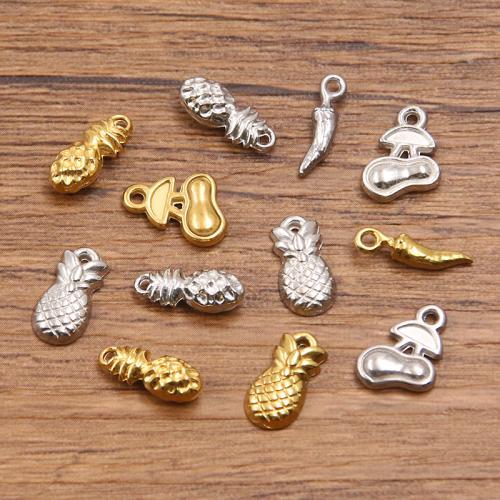 Edelstahl Schmuck Anhänger, 304 Edelstahl, plattiert, DIY, keine, 10PCs/Tasche, verkauft von Tasche