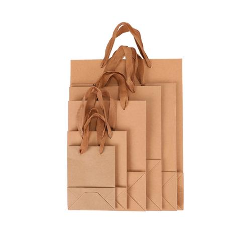 Kraft Gift Bag, printing, different size for choice, yellow, Sold By PC