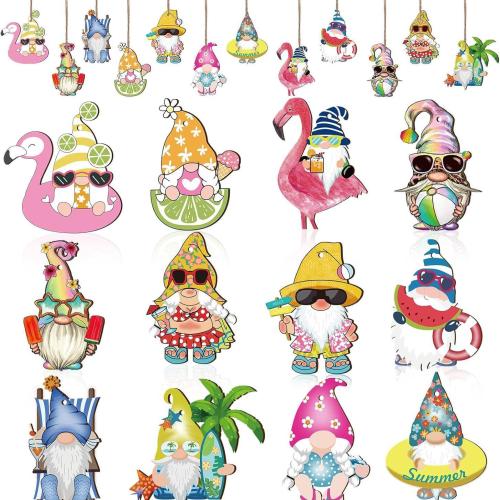 Hanging Ornaments, Wood, 12PCs/Set, Sold By Set