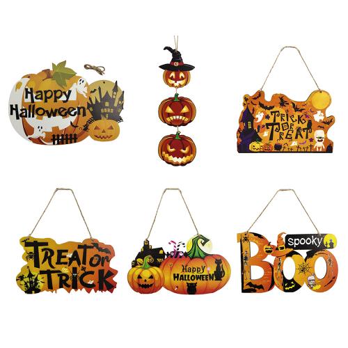Wood Hanging Ornaments, printing, Halloween Design & different designs for choice, Sold By PC