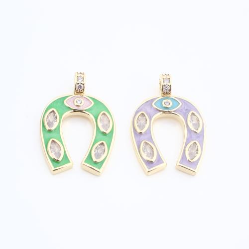 Messing Schmuck Anhänger, Pferdeknochen, plattiert, DIY & Emaille, keine, frei von Nickel, Blei & Kadmium, 26x18x5mm, verkauft von PC