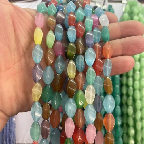 Cats Eye Jewelry Beads, DIY, more colors for choice, 8x16mm, Sold Per 38 cm Strand