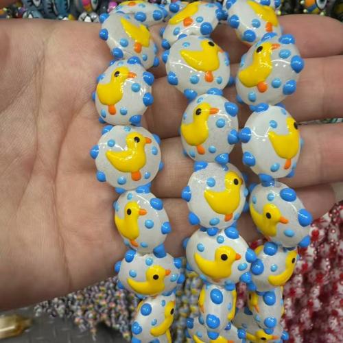 Animal Lampwork Beads, hand drawing, DIY, more colors for choice, 19mm, Sold By PC