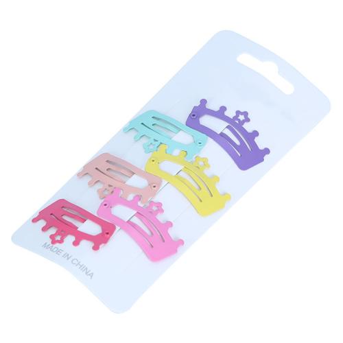 Hair Snap Clips, Iron, plated, fashion jewelry, more colors for choice, 40x20mm, Sold By Set