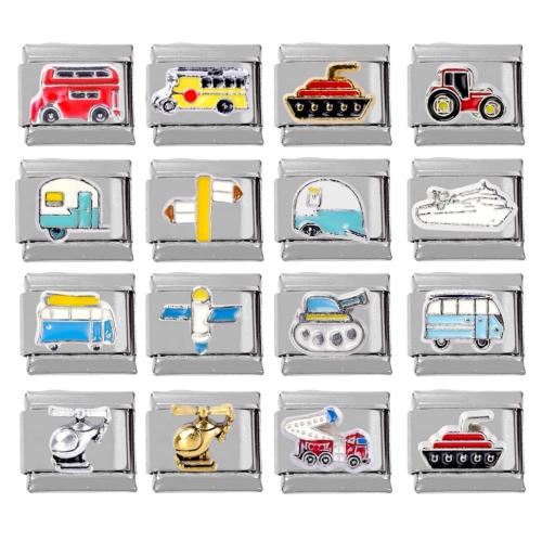 Bracelets à fermetures en acier inoxydable , Acier inoxydable 304, DIY & styles différents pour le choix & émail, 10x9x5mm, 5PC/sac, Vendu par sac