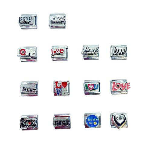 Stainless Steel Bracelet Finding, 304 Stainless Steel, DIY & different designs for choice & enamel, 10x9x5mm, 5PCs/Bag, Sold By Bag