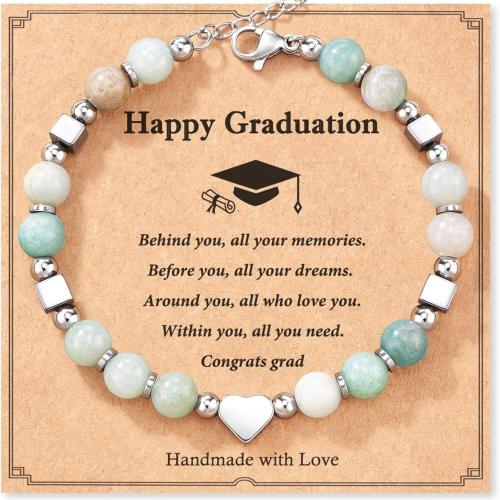 ​Amazonite​ Bracelet, with 304 Stainless Steel, handmade, Unisex & different styles for choice, Length:Approx 6.8-9 Inch, Sold By PC