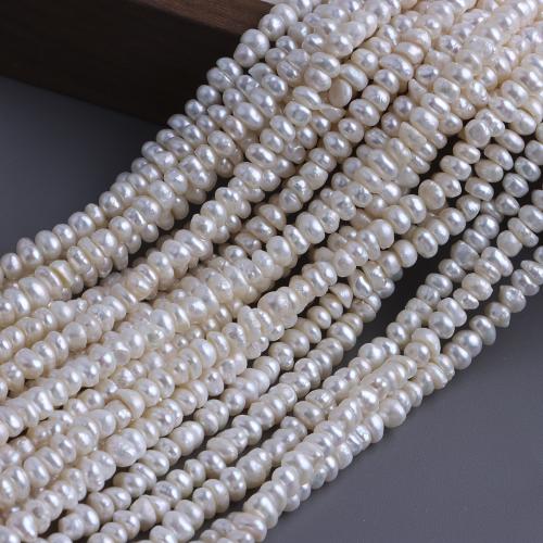 Natural Freshwater Pearl Loose Beads, DIY, white, 5-6mm, Sold Per 35 cm Strand