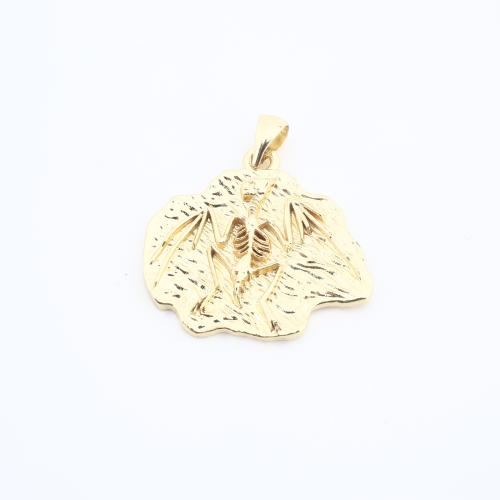 Messing Schmuck Anhänger, plattiert, DIY, keine, frei von Nickel, Blei & Kadmium, 24x26x2mm, verkauft von PC