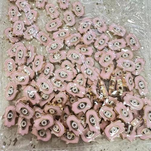 Alliage de zinc mauvais Perles yeux, main, Placage, DIY & émail, plus de couleurs à choisir, 8mm, 20PC/sac, Vendu par sac