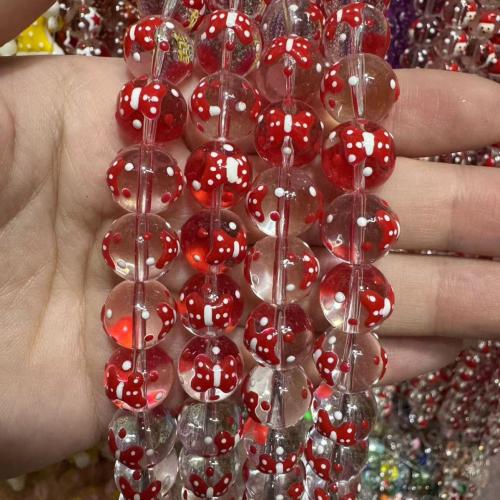 Christmas Lampwork Beads, Christmas Design & DIY & epoxy gel, more colors for choice, 12mm, 20PCs/Bag, Sold By Bag