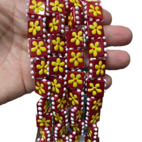 Lampwork Beads, hand drawing, DIY, more colors for choice, 17mm, 20PCs/Bag, Sold By Bag