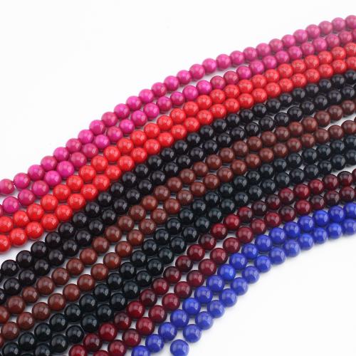 Fashion Glass Beads, Round, DIY, more colors for choice, Sold Per 38 cm Strand