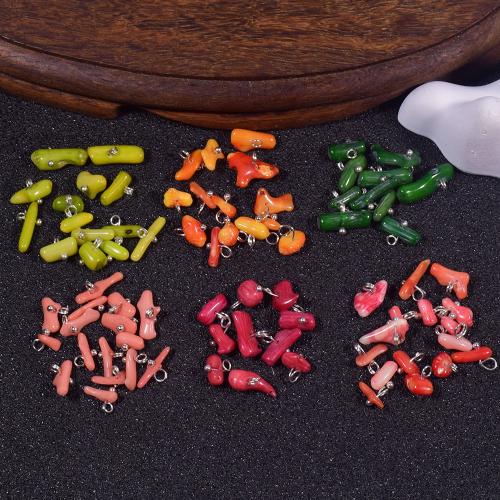 Coral Simulant Pendants, with 304 Stainless Steel, DIY, more colors for choice, 50PCs/Bag, Sold By Bag