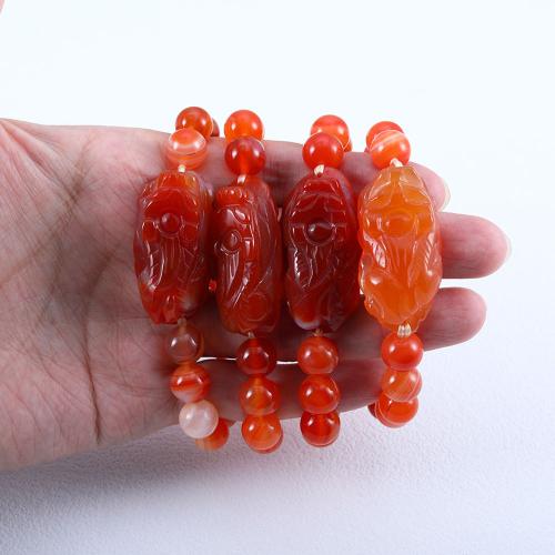 Red Agate Pendants, fashion jewelry, mixed colors, Sold By PC