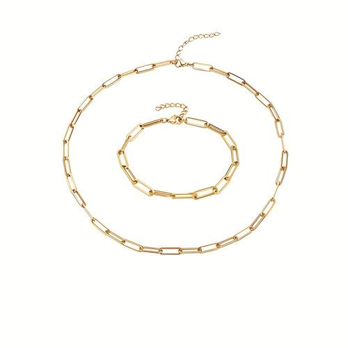 304 Stainless Steel Bracelet and Necklace, Vacuum Ion Plating, different styles for choice & for woman, Sold By PC