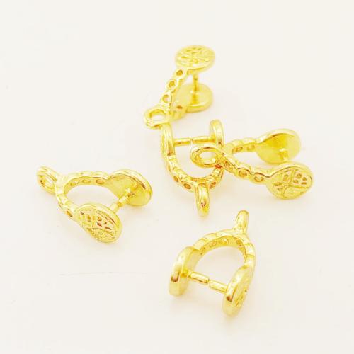 Messing Anhängerschlaufe, goldfarben plattiert, DIY, 12x7mm, verkauft von PC