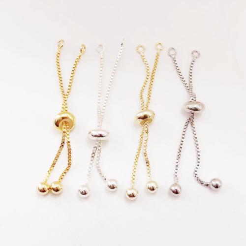 Brass Extender Chain, with Silicone, plated, DIY & adjustable, more colors for choice, 50x1mm, Sold By PC