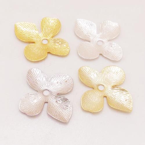 Brass Bead Cap, Flower, plated, DIY, more colors for choice, 19mm, Sold By PC