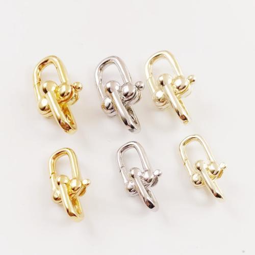 Brass Snap Clasp, Letter U, plated, DIY & different size for choice, more colors for choice, Sold By PC