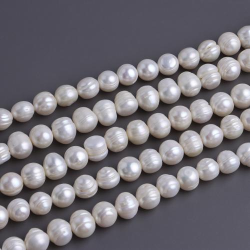 Natural Freshwater Pearl Loose Beads, irregular, DIY, white, 9-10mm, Sold Per 35 cm Strand