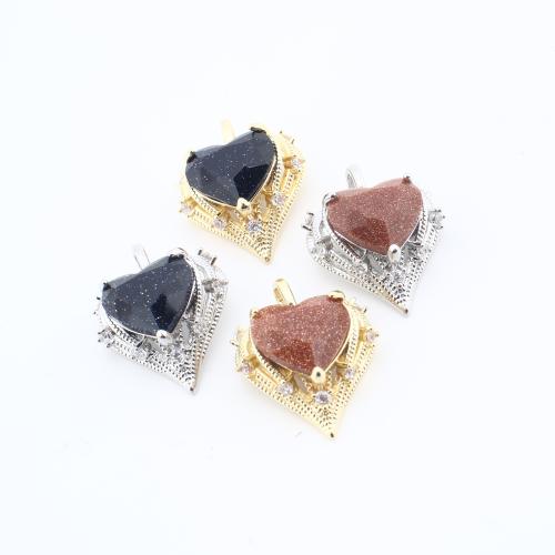 Crystal Pendants, Brass, with Crystal, Heart, plated, DIY & with rhinestone, more colors for choice, nickel, lead & cadmium free, 19x15x7mm, 20PCs/Bag, Sold By Bag