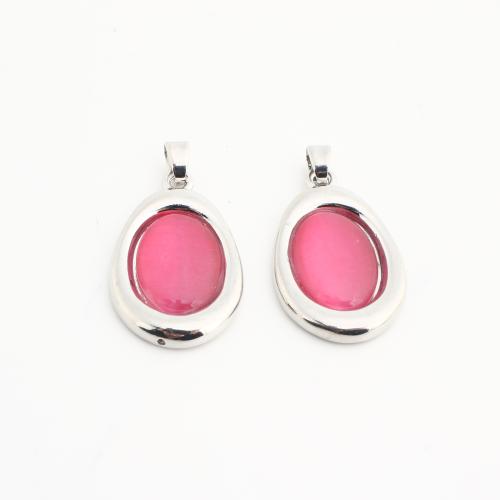 Crystal Pendants, Brass, with Crystal, Teardrop, plated, DIY, mixed colors, nickel, lead & cadmium free, 20PCs/Bag, Sold By Bag