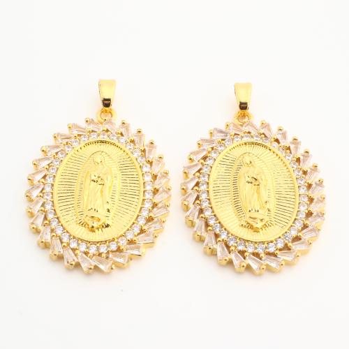 Crystal Pendants, Brass, with Crystal, Round, plated, DIY & with rhinestone, golden, nickel, lead & cadmium free, 20PCs/Bag, Sold By Bag