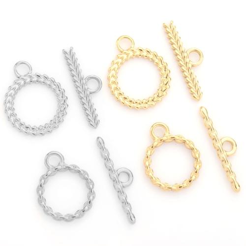 Fermoir Toggle en acier inoxydable, Acier inoxydable 304, Placage, DIY & styles différents pour le choix, 10ensemblessérie/sac, Vendu par sac