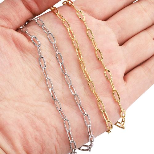 Stainless Steel Jewelry Chain, 304 Stainless Steel, plated, DIY, more colors for choice, 5m/Bag, Sold By Bag
