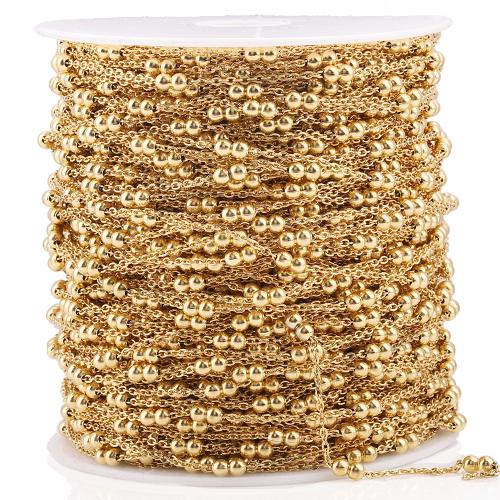 Stainless Steel Jewelry Chain, 304 Stainless Steel, Vacuum Ion Plating, DIY, more colors for choice, 5m/Bag, Sold By Bag