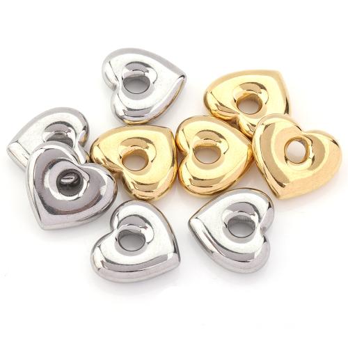 Stainless Steel Heart Pendants, 304 Stainless Steel, plated, DIY, more colors for choice, 10PCs/Bag, Sold By Bag