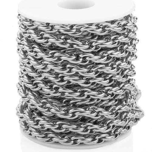 Stainless Steel Rope Chain, 304 Stainless Steel, plated, DIY, more colors for choice, 2m/Bag, Sold By Bag