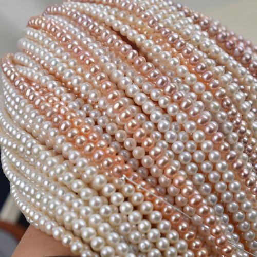 Natural Freshwater Pearl Loose Beads, Slightly Round, DIY, more colors for choice, 4-5mm, Sold Per 38 cm Strand