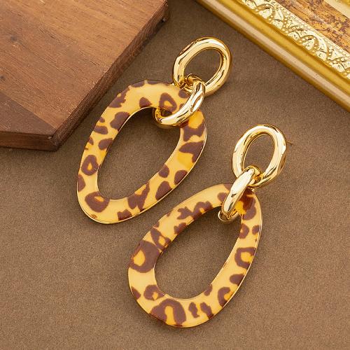 Brass Drop Earring, with Plank, Geometrical Pattern, for woman, more colors for choice, 33x73mm, Sold By Pair