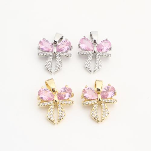 Crystal Pendants, Brass, with Crystal, Bowknot, plated, DIY & with rhinestone, more colors for choice, 20x15x4mm, 20PCs/Bag, Sold By Bag